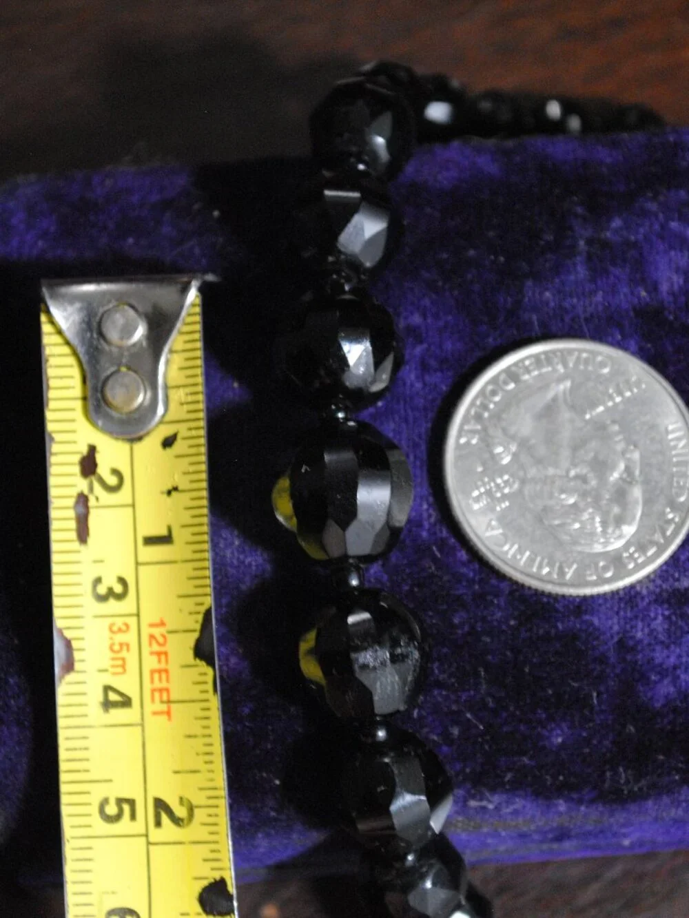 Vintage Graduated French Jet / Black Glass Necklace 1930s-50s